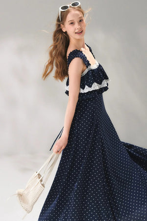 French Lace Polka Dot Dress