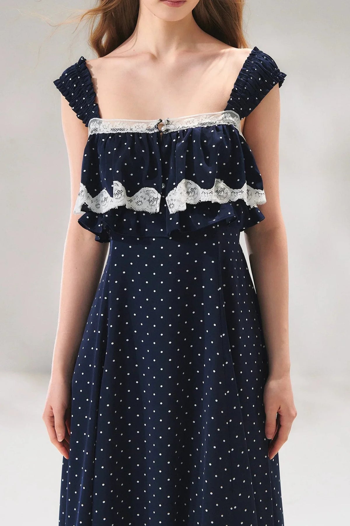 French Lace Polka Dot Dress