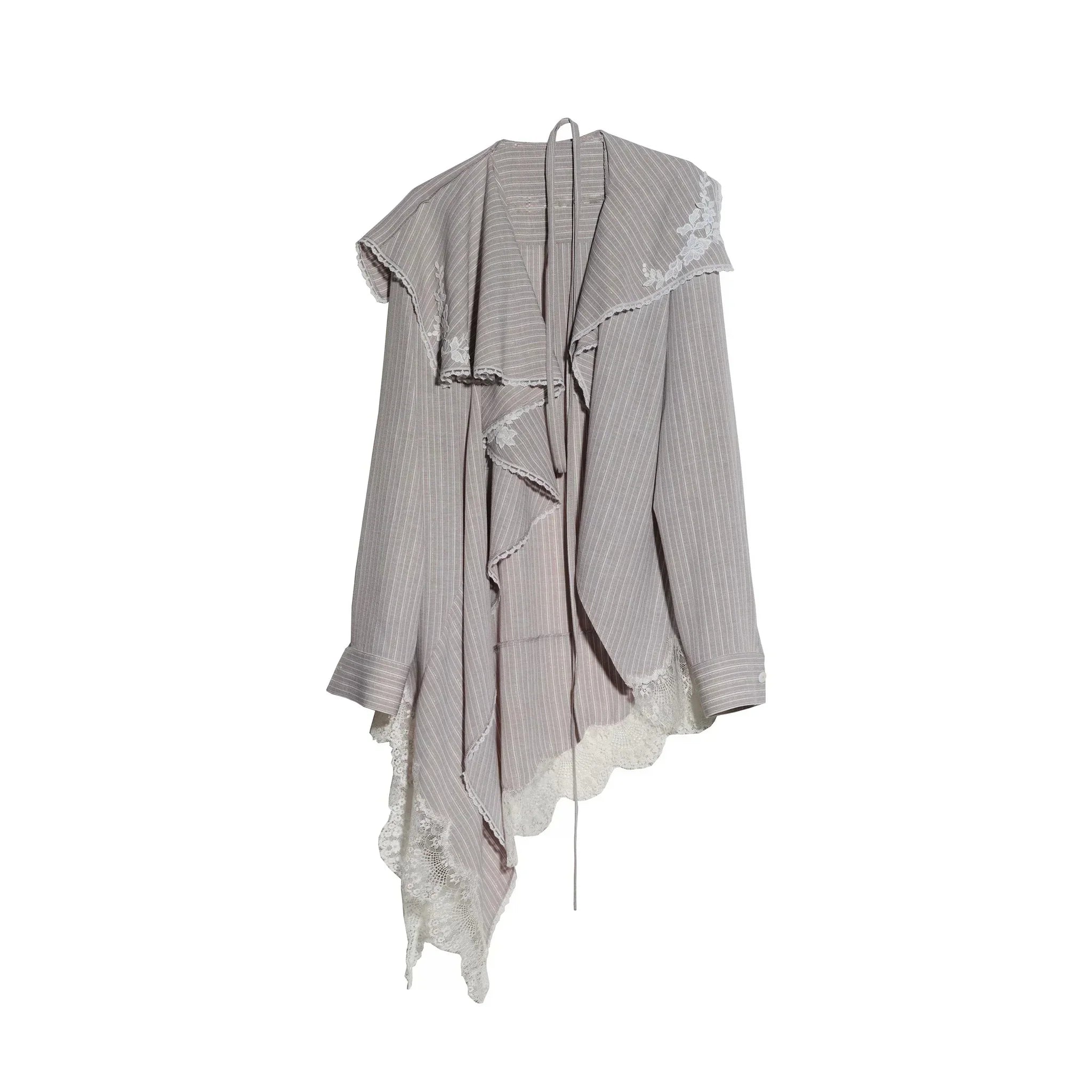 French Lace Ruffled Blouse