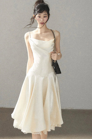 French Lace Satin Camisole Dress