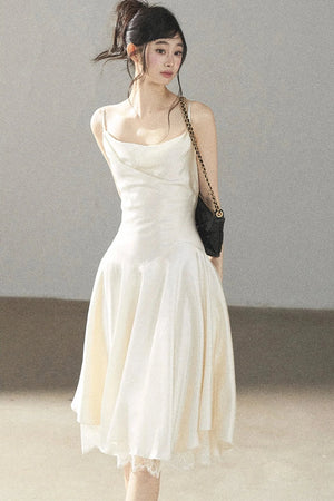 French Lace Satin Camisole Dress