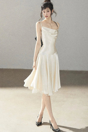 French Lace Satin Camisole Dress