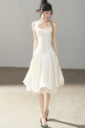 French Lace Satin Camisole Dress