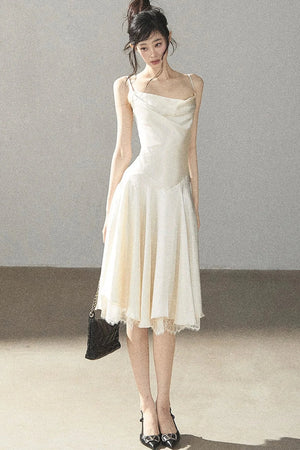 French Lace Satin Camisole Dress