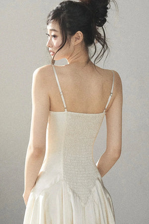 French Lace Satin Camisole Dress