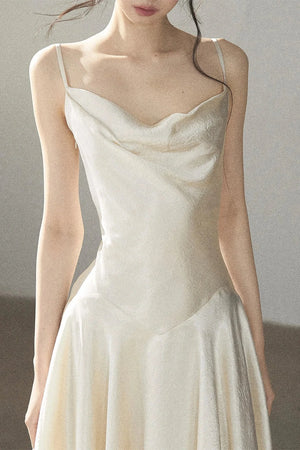French Lace Satin Camisole Dress