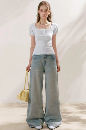 French Lace Slim Fit Top