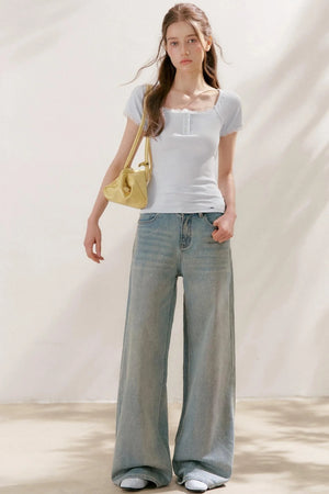 French Lace Slim Fit Top