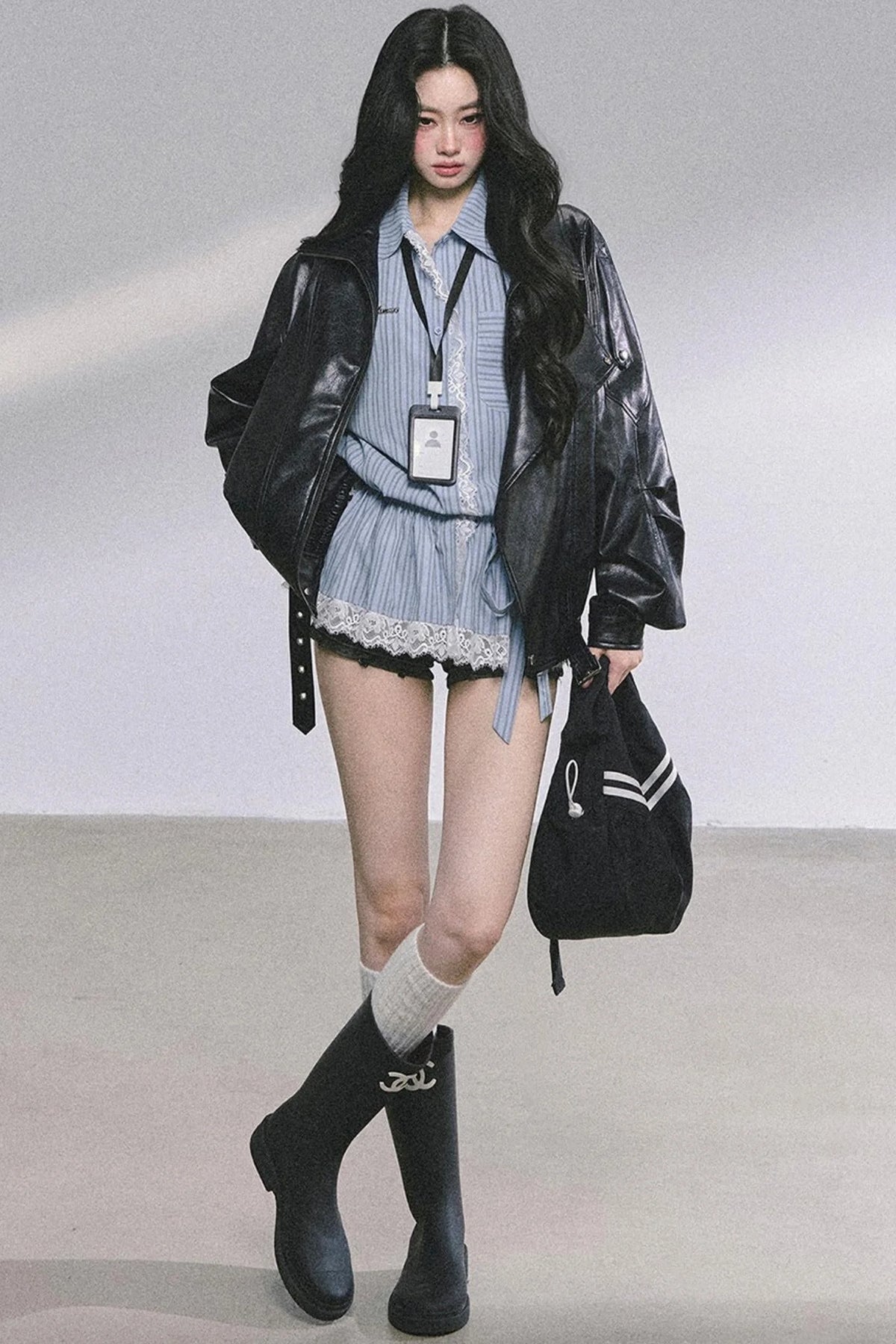 French Lace Stripe Shirt Set-Up