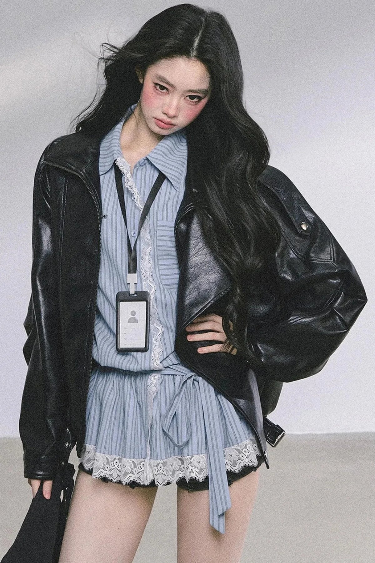 French Lace Stripe Shirt Set-Up