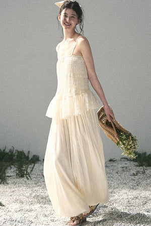 French Lace Summer Top Pants Set-Up