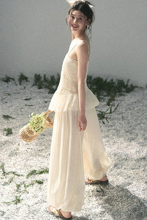 French Lace Summer Top Pants Set-Up