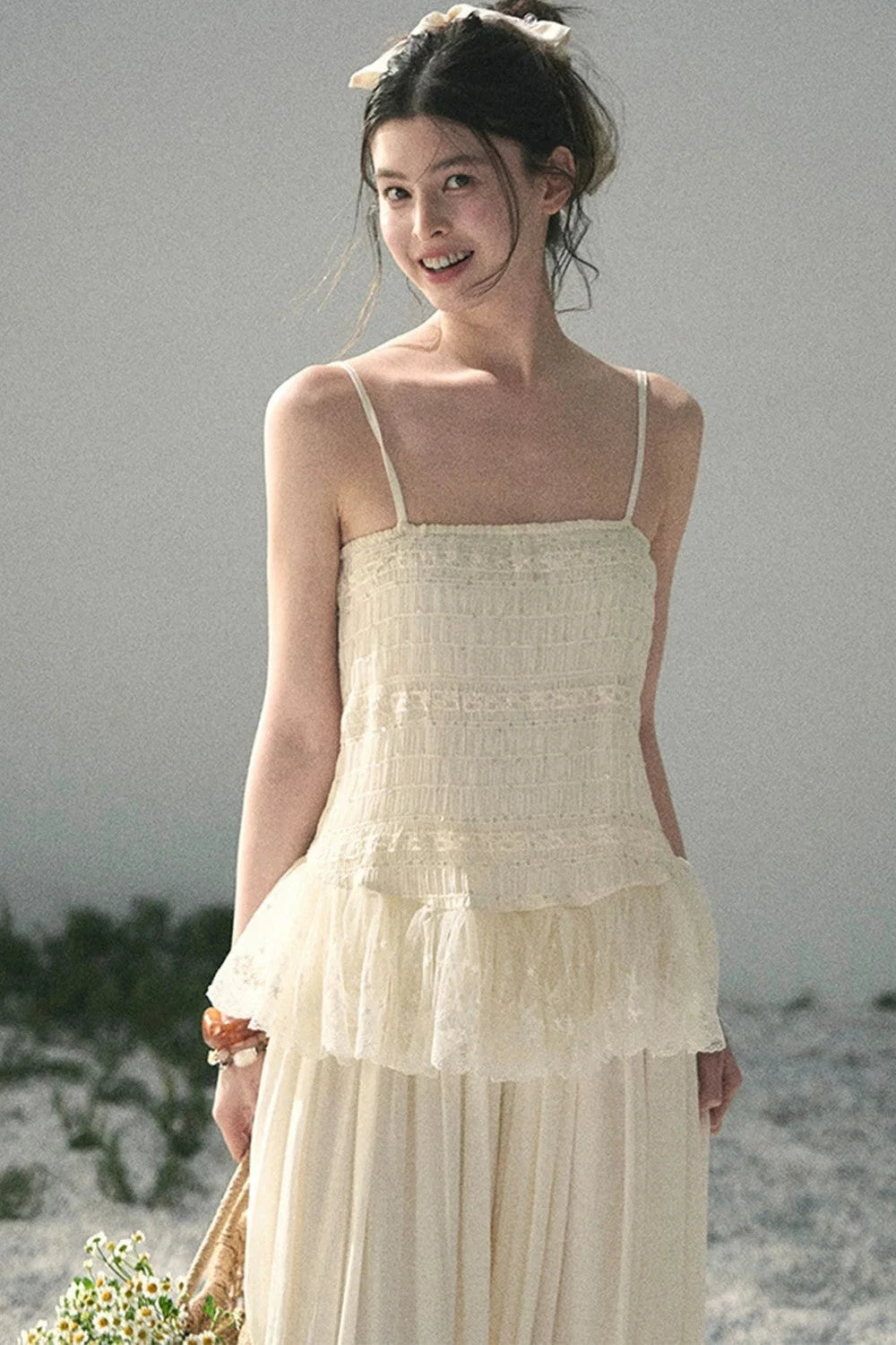 French Lace Summer Top Pants Set-Up