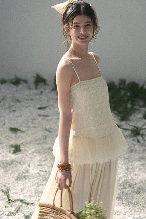 French Lace Summer Top Pants Set-Up