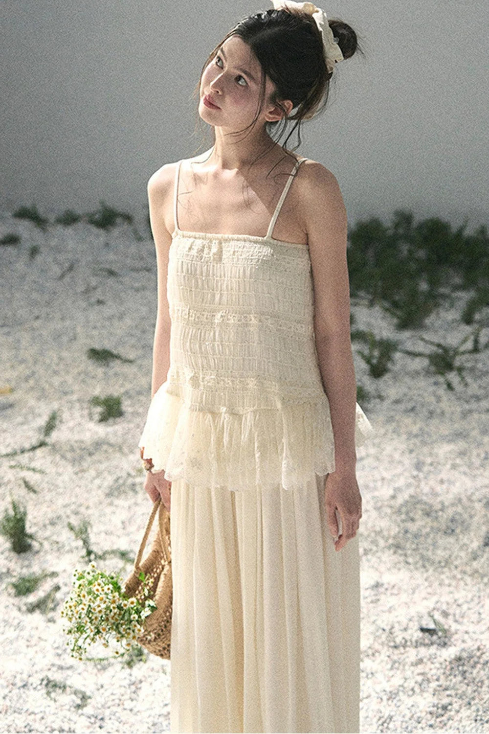 French Lace Summer Top Pants Set-Up