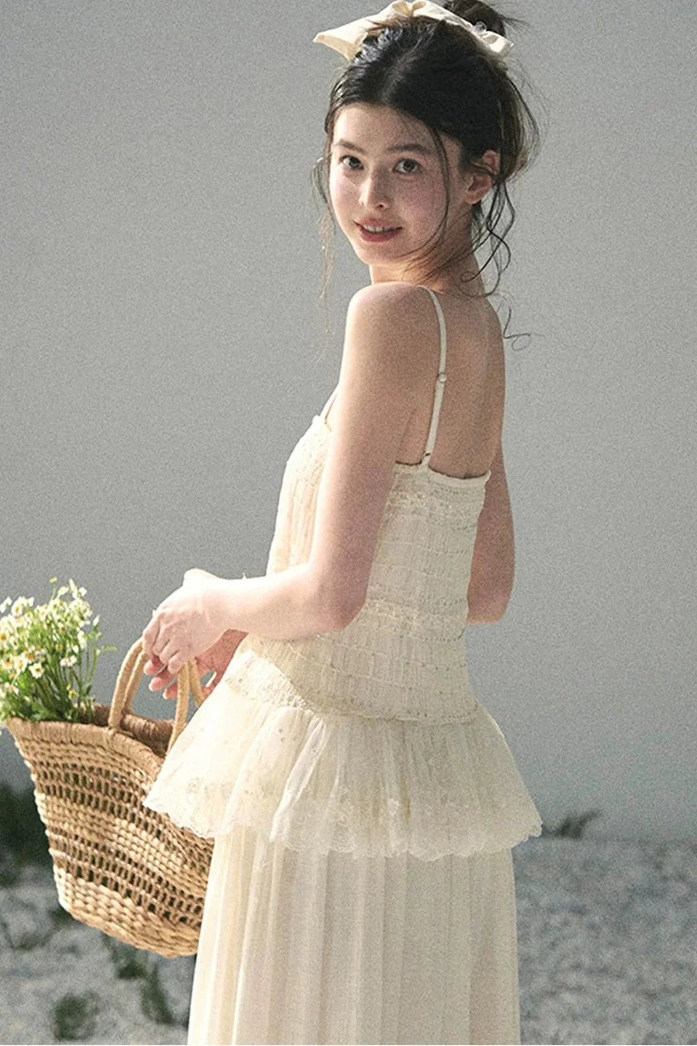 French Lace Summer Top Pants Set-Up