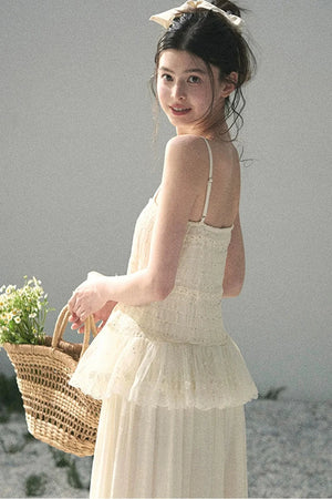 French Lace Summer Top Pants Set-Up