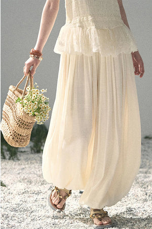 French Lace Summer Top Pants Set-Up