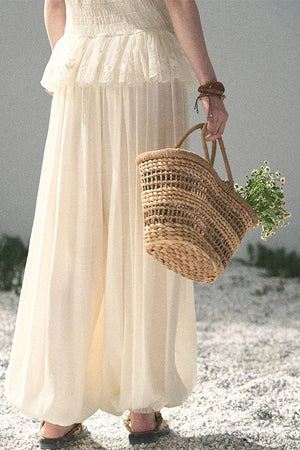 French Lace Summer Top Pants Set-Up