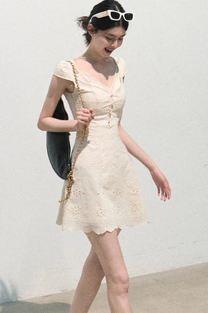 French Lace Suspender Dress
