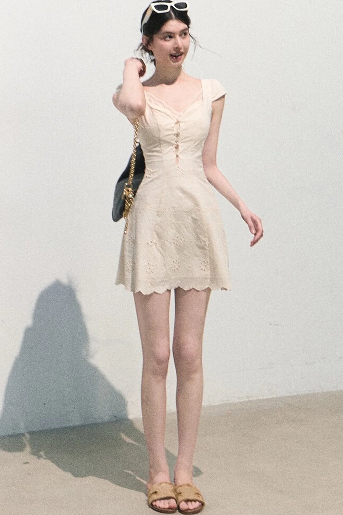 French Lace Suspender Dress