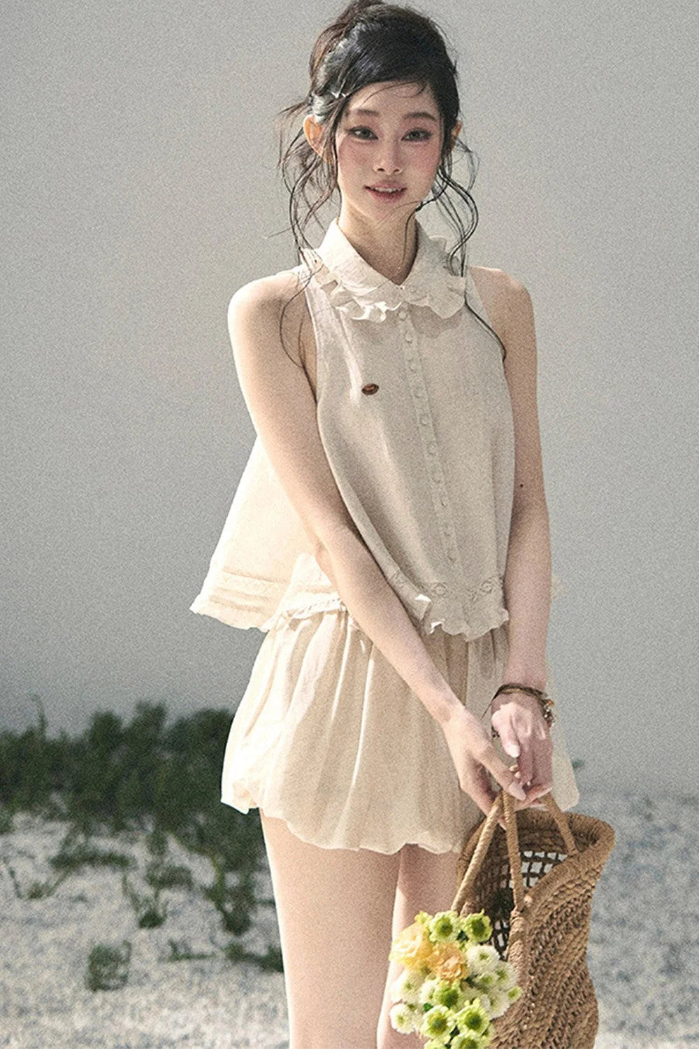 French Lace Top and Bud Skirt Set-Up