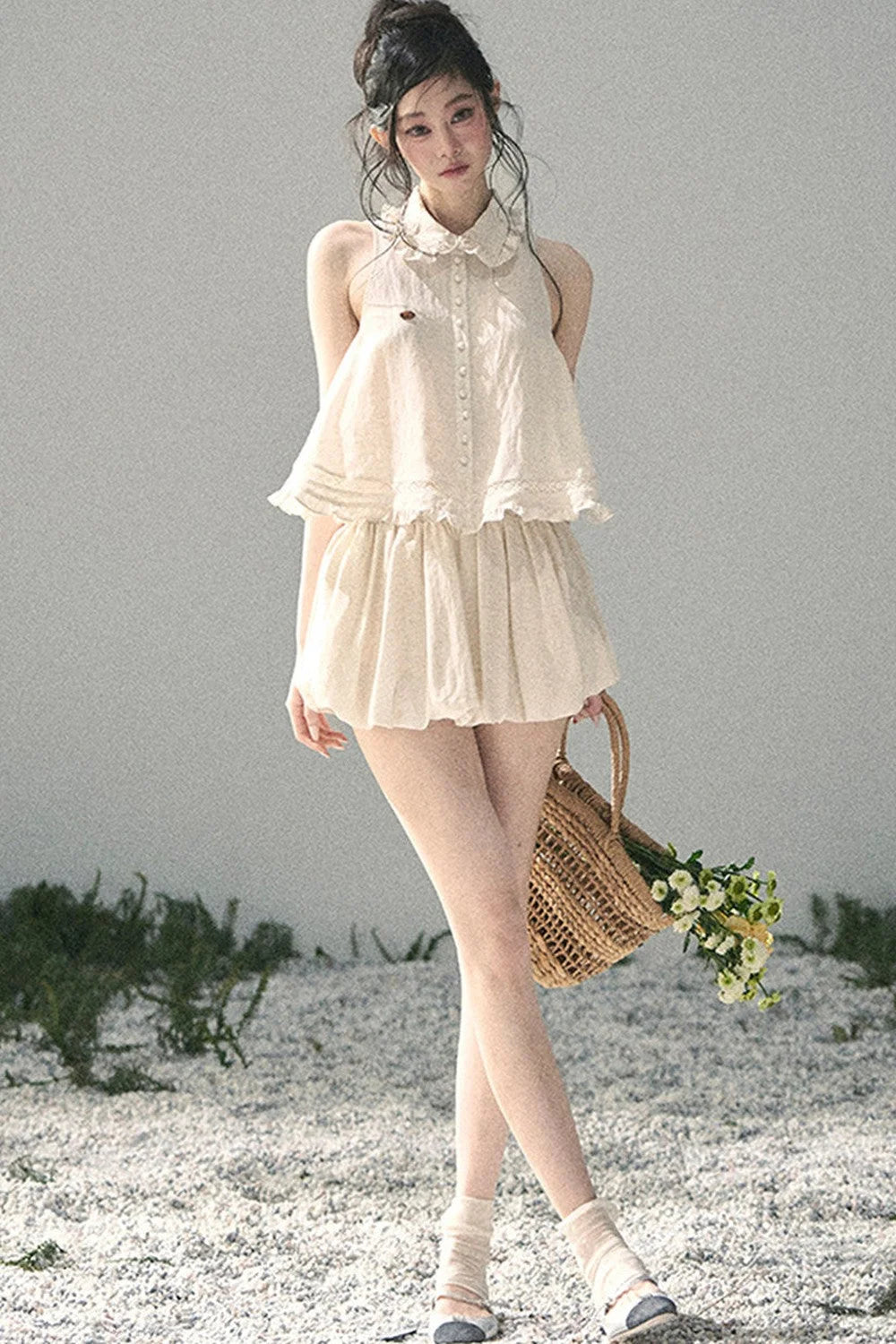 French Lace Top and Bud Skirt Set-Up