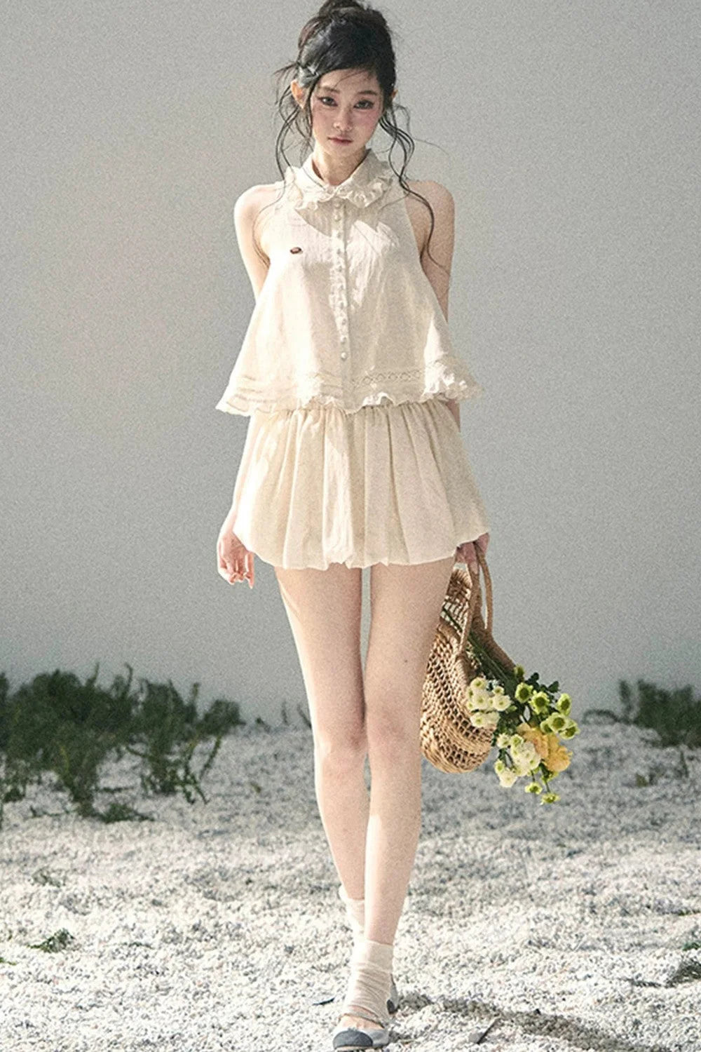 French Lace Top and Bud Skirt Set-Up