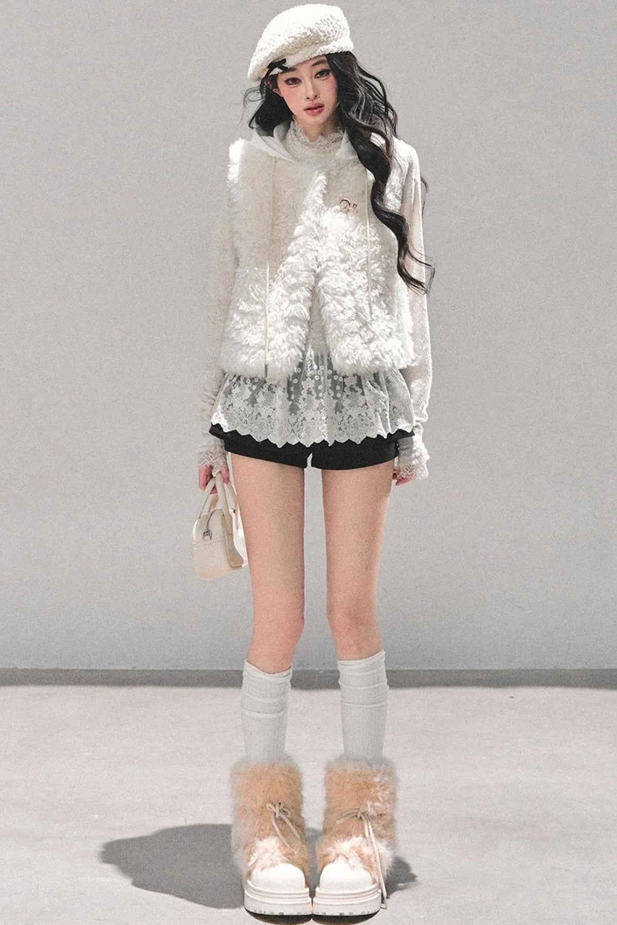 French Lamb Wool Vest Jacket