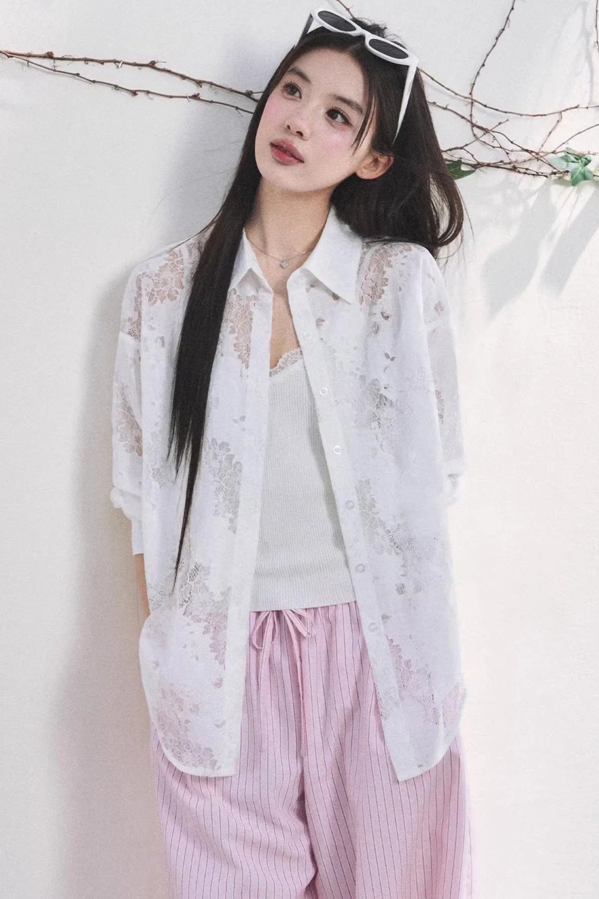 French Love Lace Shirt