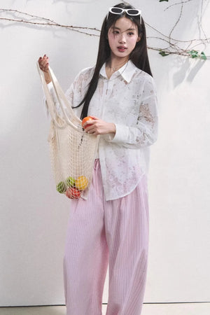 French Love Lace Shirt