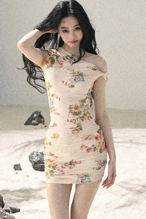 French Mesh Floral Dress