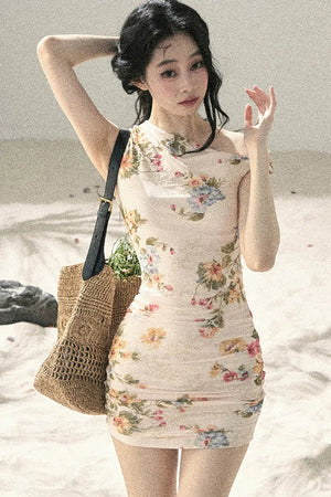 French Mesh Floral Dress