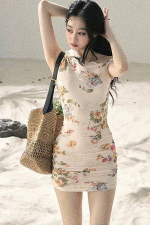 French Mesh Floral Dress