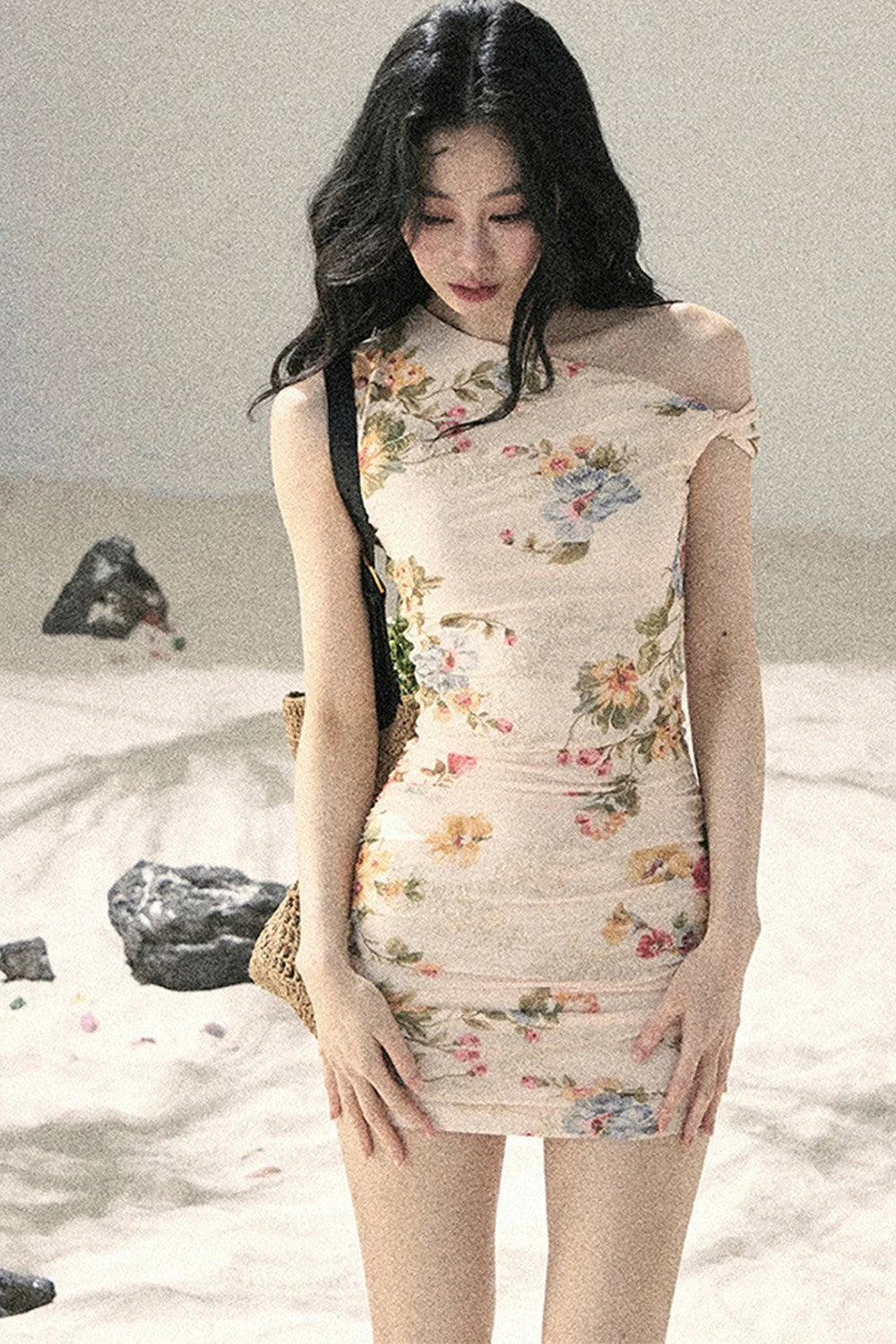 French Mesh Floral Dress