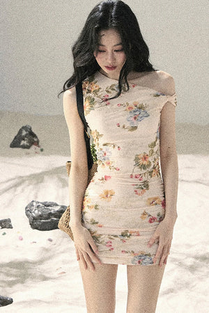 French Mesh Floral Dress