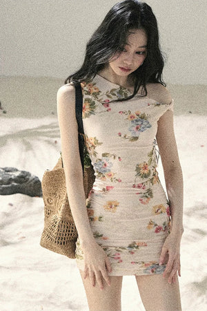 French Mesh Floral Dress