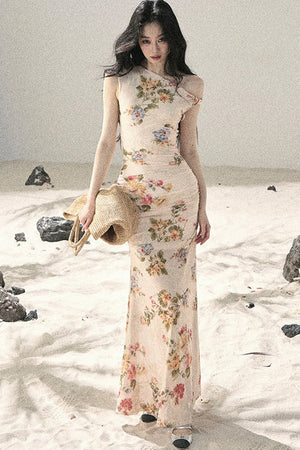French Mesh Floral Dress
