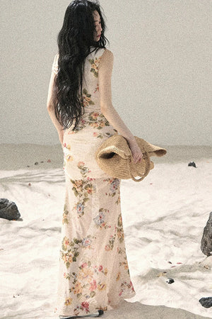 French Mesh Floral Dress