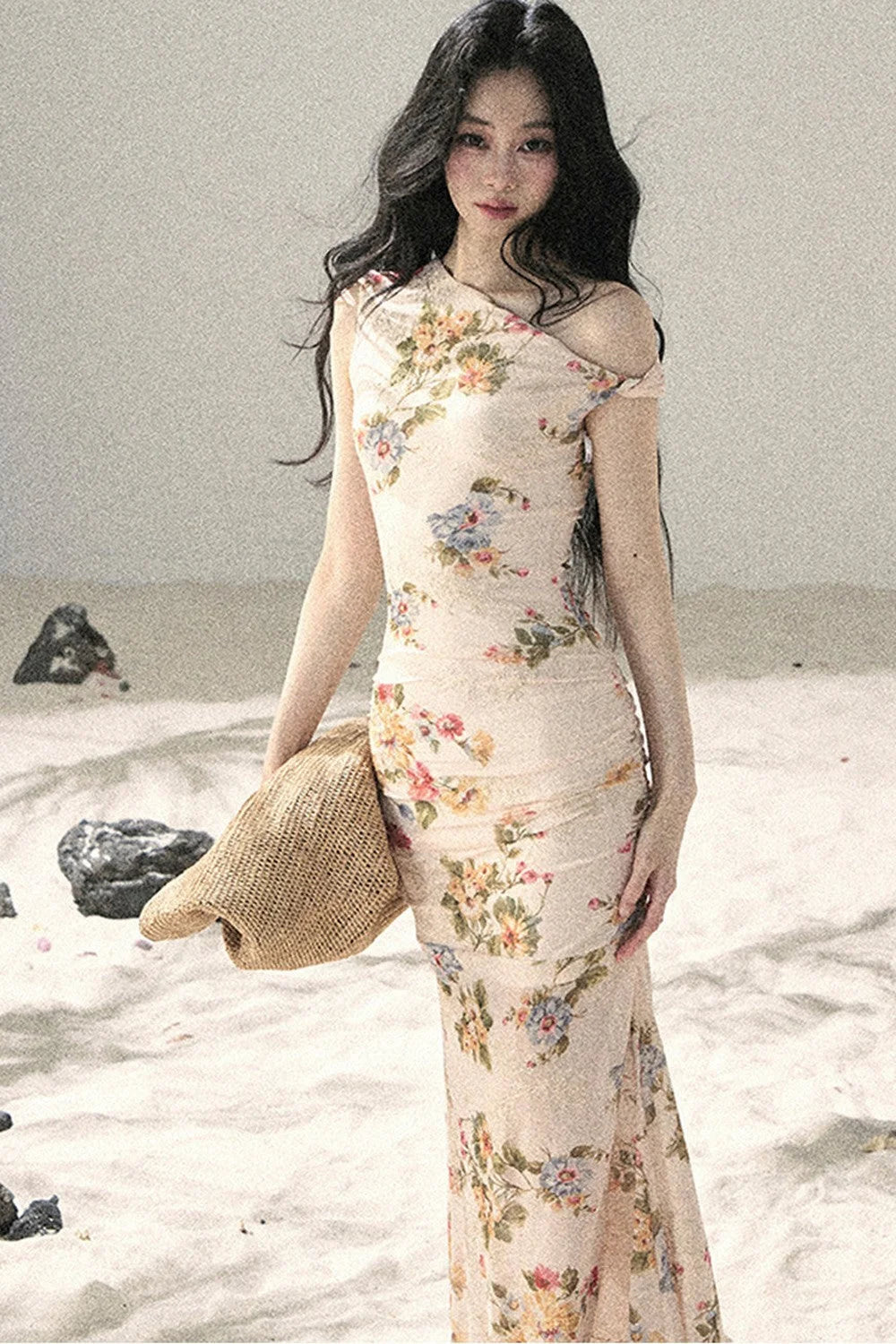 French Mesh Floral Dress