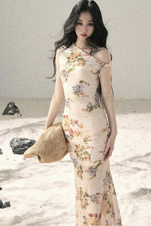French Mesh Floral Dress
