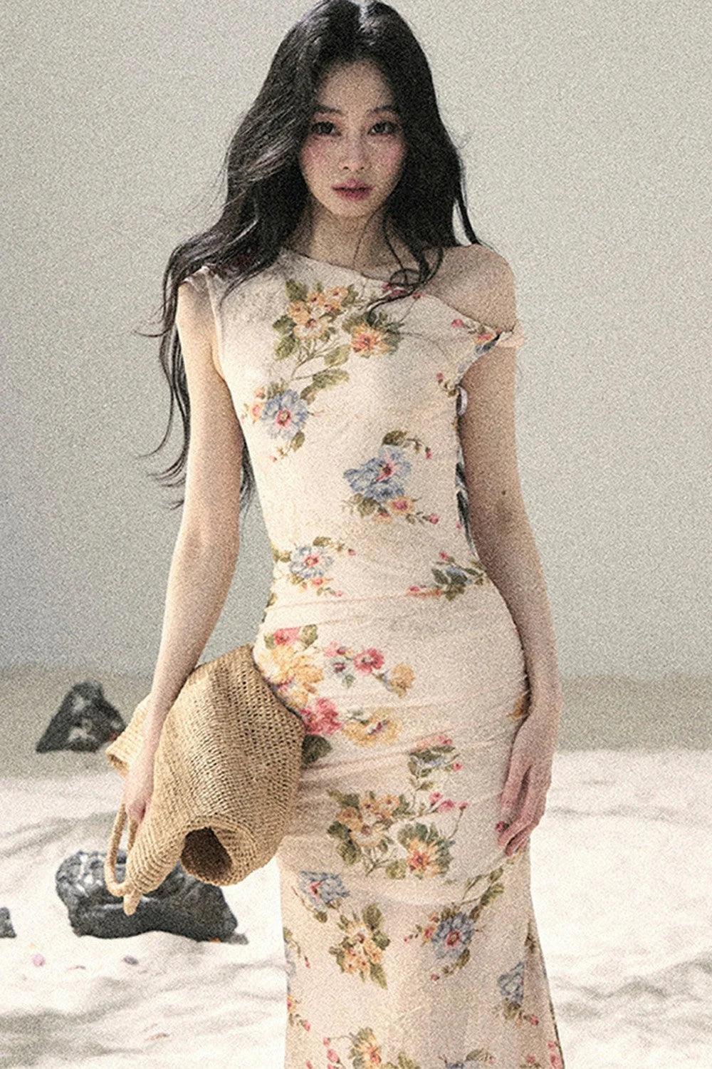 French Mesh Floral Dress