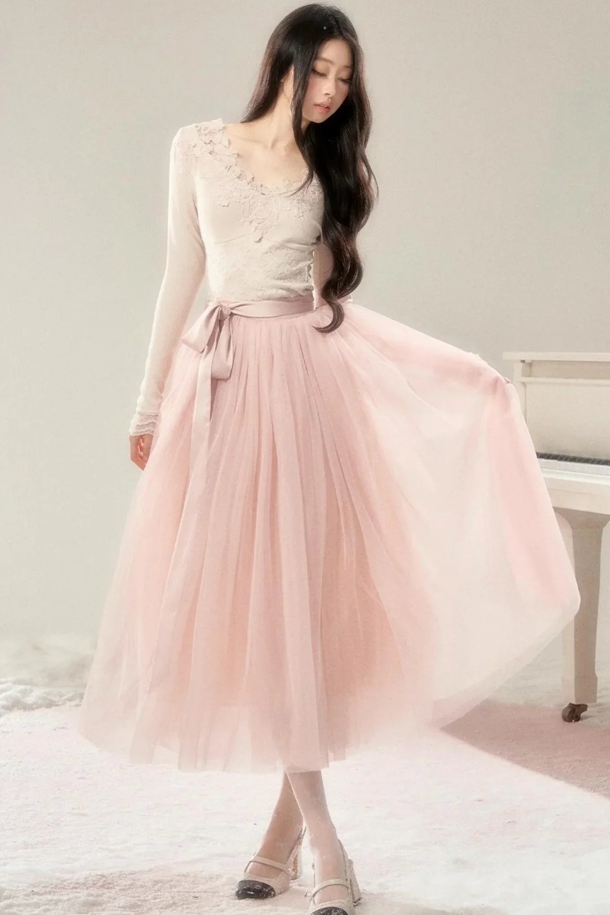 French Noble Lace Dress Set-Up