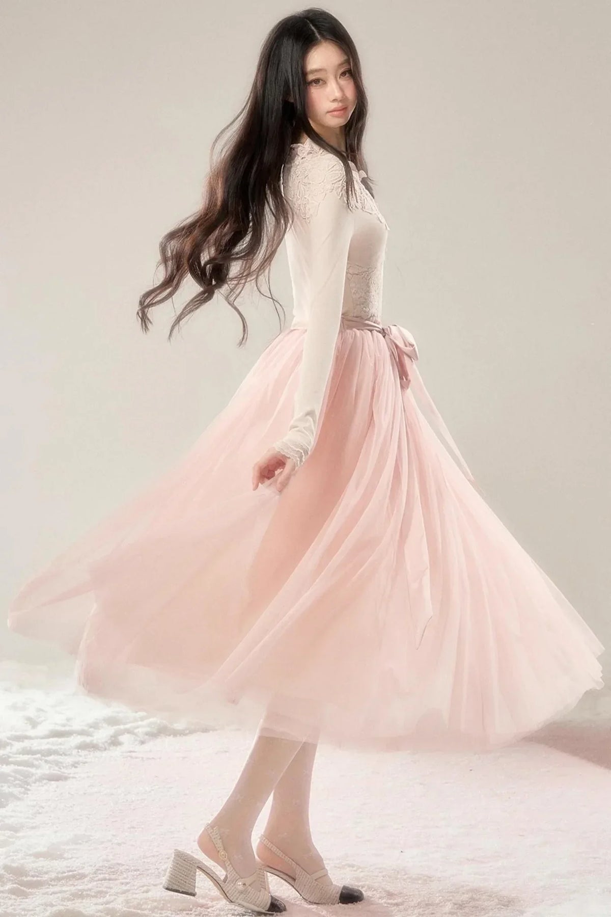 French Noble Lace Dress Set-Up