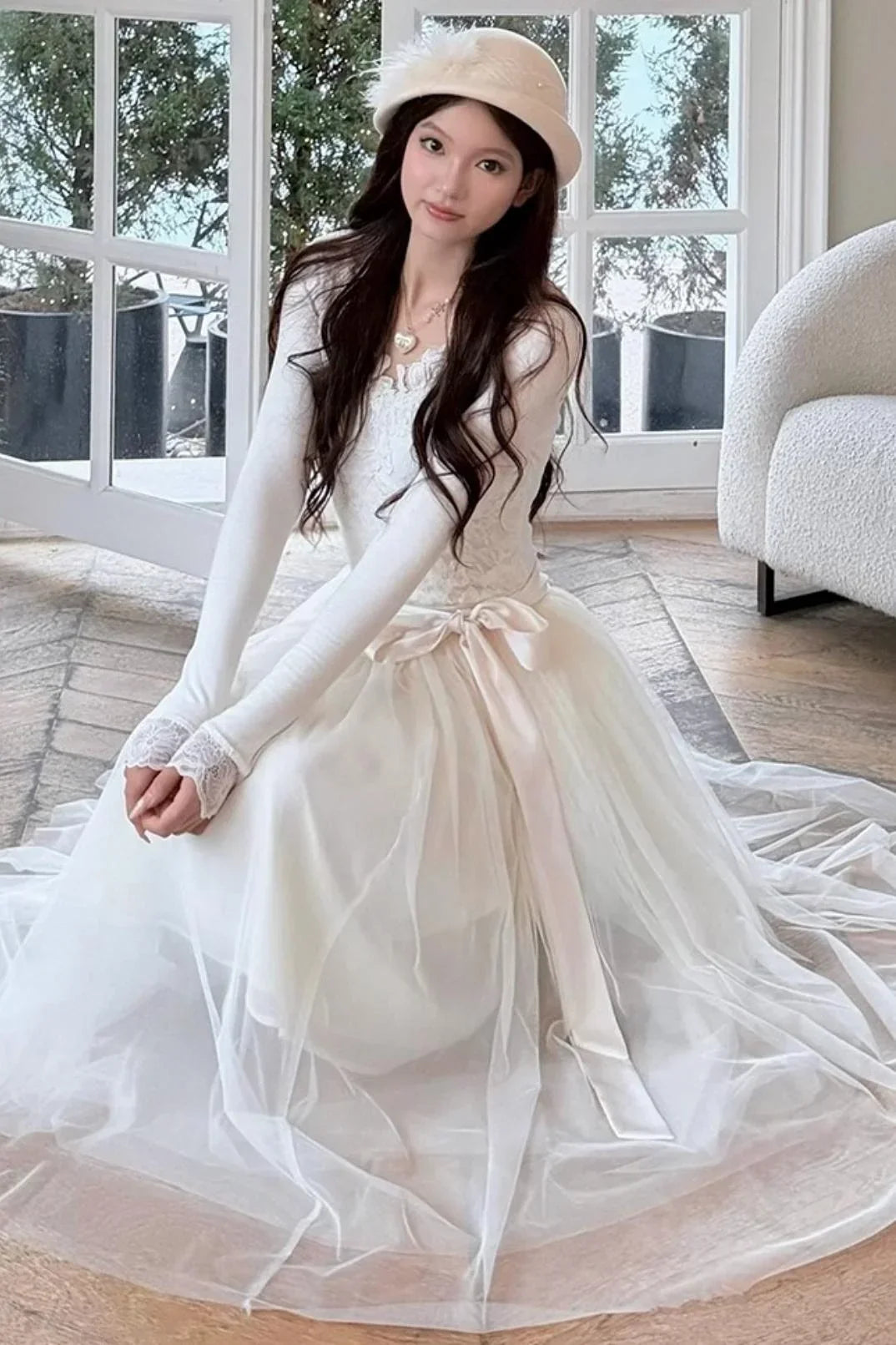 French Noble Lace Dress Set-Up
