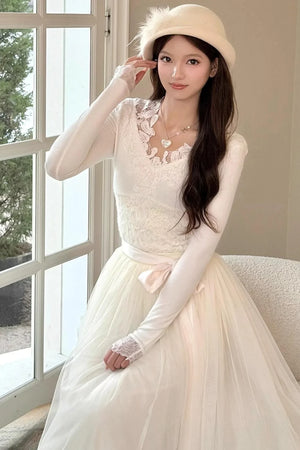French Noble Lace Dress Set-Up