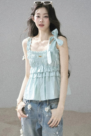 French Pleated Summer Blouse