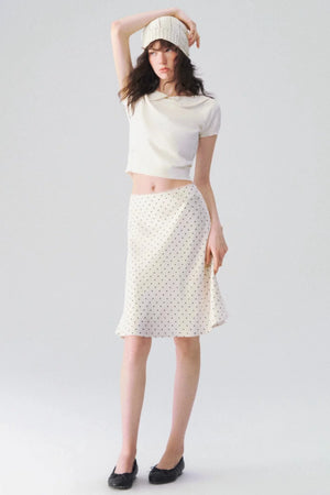 French Polka Dot Blouse & Skirt Set-Up