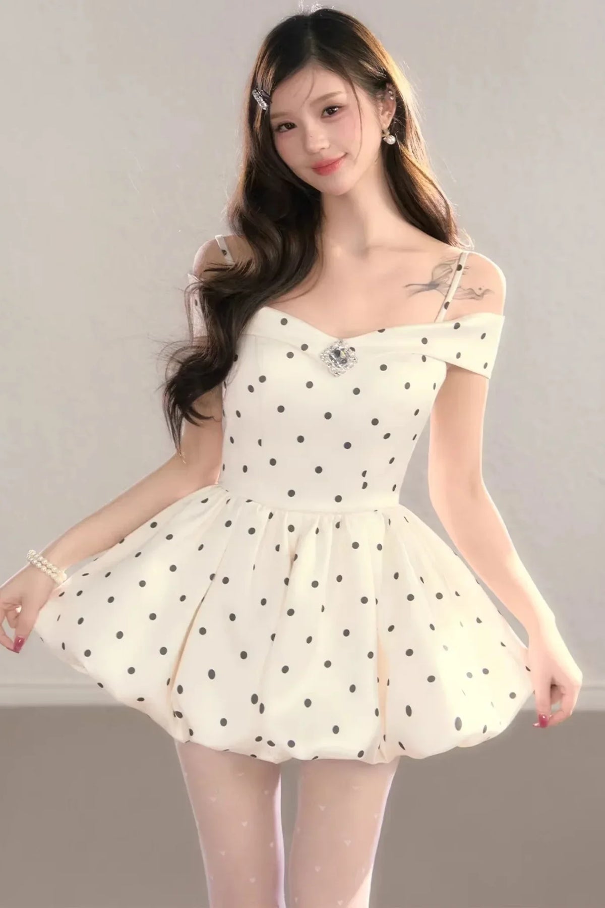 French Polka Dot Dress