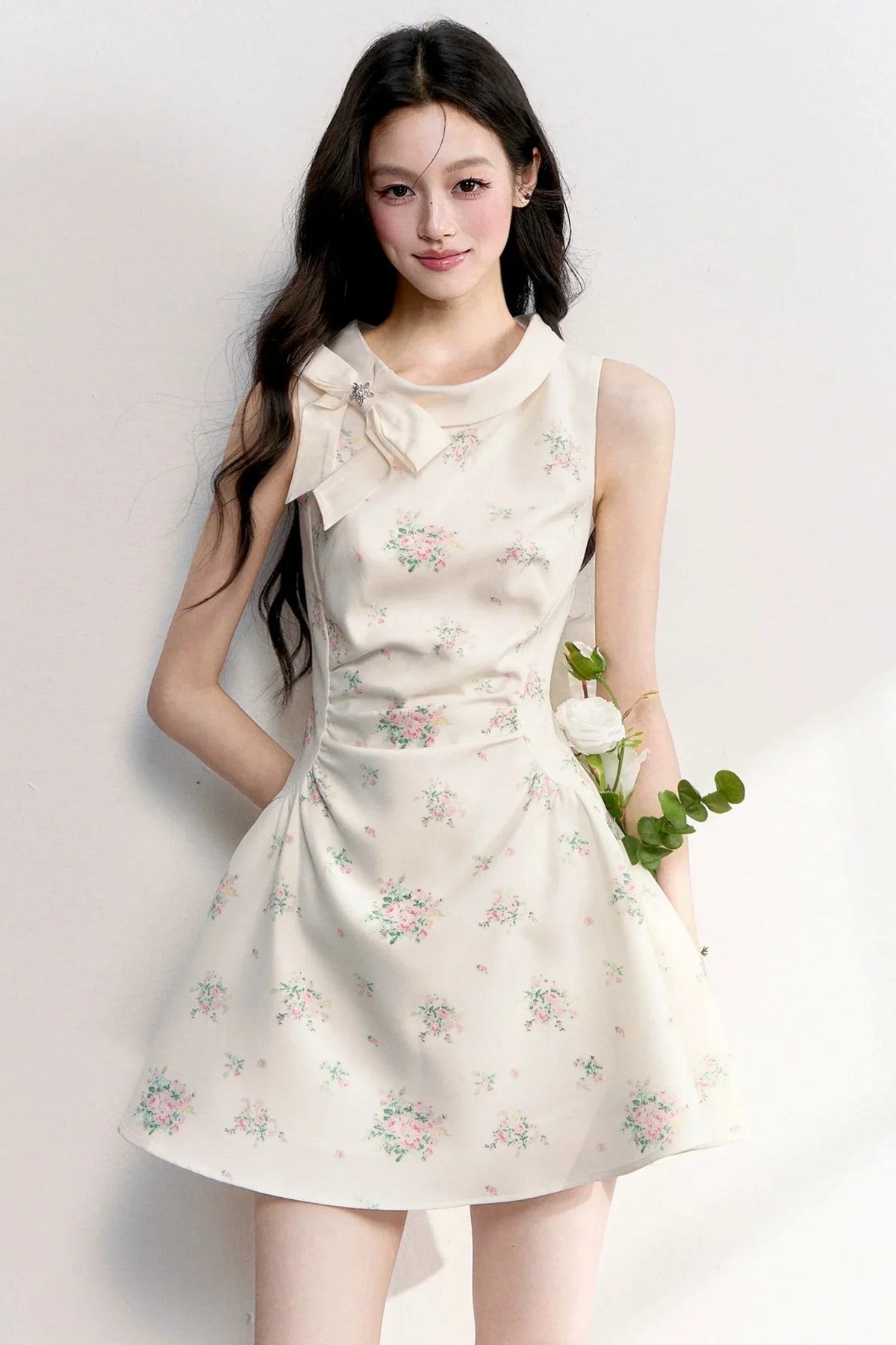 French Retro Bow Dress